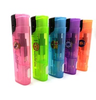 Briquet à gaz électronique jetable Jet Tor Briquet de poche avec jet rechargeable pour le camping Briquets à cigarettes en plastique