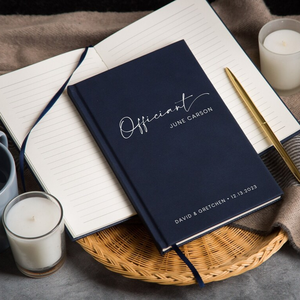 Cuaderno de Lino con Forro, Diseño de Agenda, 5x7 Pulgadas, Diario de Tapa Dura de Lujo Personalizado para Discursos, Bodas, Regalo para Pastor o Anfitrión - Product Image 2