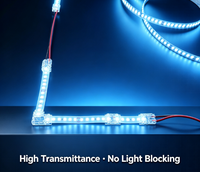 Connecteurs de bande LED sans soudure |   Clips rapides et connecteurs d'angle en cristal pour bandes LED COB/SMD et fixations d'angle et serre-câbles