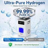 Machine à hydrogène portable, eau pure, technologie d'électrolyse PEM, écran tactile intelligent, conforme CE/ISO, pour la maison, l'extérieur, les camping-cars
