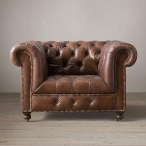 Prodotto di Punta: Set di Divani in Vera Pelle Stile Antico Americano, Divano Personalizzato per Arredamento Soggiorno - Product Image 4