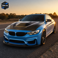 Capot moteur en fibre de carbone brillant pour BMW F80 M3 F82 M4 2014-2019, prise d'air avant ventilée, montage direct
