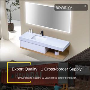 Estilo japonés de lujo de entrada Rock Board integrado lavabo <span class=keywords><strong>baño</strong></span> gabinete inodoro fregadero combinación de lavabo tocador - Product Image 2