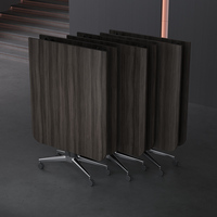 Table de conférence rectangulaire moderne en bois massif, design écologique, pieds réglables, option pliable, mobilier de bureau, 10 places