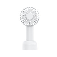 Nouveau Ventilateur Portable Pliable 2026, Mini Ventilateur à Main, Batterie 500 mAh, Recharge USB 5V, 3 Vitesses, Plastique, 4 Couleurs, Support Caché, Faible Bruit