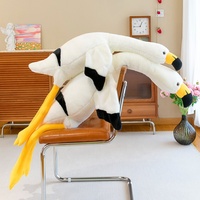Boneka Angsa Raksasa Kawaii, Mainan Boneka Flamingo Lembut untuk Bayi, Bantal Boneka Flamingo Jumbo