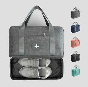 Bolsa de Viaje Deportiva Ligera Gris para Gimnasio, con Compartimento para Zapatos y Cierre de Cremallera, Nueva Llegada 2021 - Product Image 1
