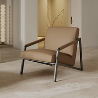 Chaise de loisirs en métal pour l'extérieur, mobilier design pour salon, canapé individuel pour balcon, chaise de réception en fer pour hôtel