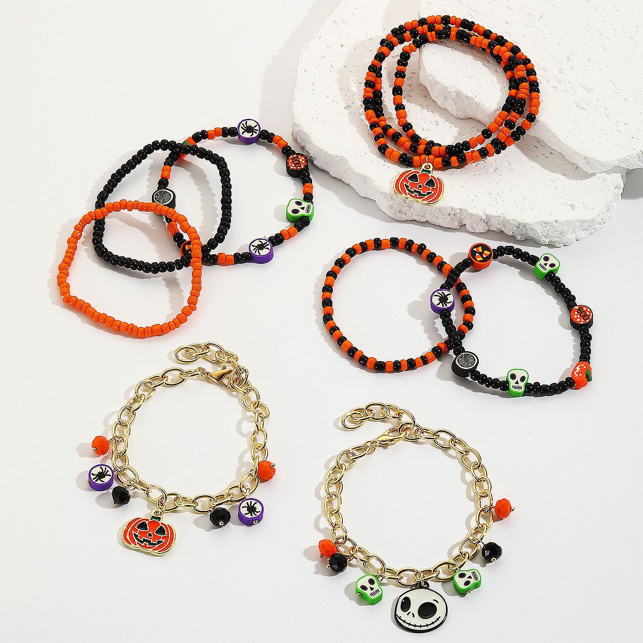 24 Braccialetti Schiaffo Halloween VEYLIN – Zucca, Fantasma, Ragno – Bomboniere E Regali Per Bambini (12 Stili)