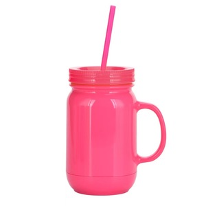 16oz nhựa Mason Jar Cup cho đồ uống lạnh biểu tượng tùy chỉnh Nhà cung cấp Trung Quốc của drinkware - Product Image 1