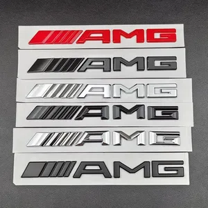 Stiker Emblem Huruf AMG <span class=keywords><strong>3D</strong></span> ABS untuk Bagasi Belakang Mobil Mercedes A B C E G W203 W204 W205 W176 W177 W212 W213 Aksesoris AMG - Product Image 2