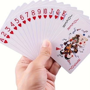 Naipes de PVC de diseño de tamaño personalizado T366 con logotipo de empresa, naipes de plástico de Arabia Saudita 100%, baraja de cartas de póquer de PVC - Product Image 1