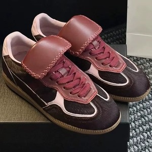 Luxury Suede Trim Strap Anti-Slip Breathable Retro Color Block <b>Trainers</b> Casual Shoes Designer Shoes for Women Shoes - Product Image 1