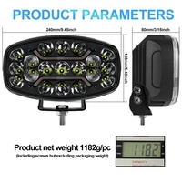 Feux de route LED de 9 pouces, 10-60V, 80W, phares LED pour camions, LED 4x4 blanc ambre pour Scania Volvo, camions lourds