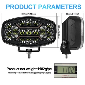 Luces de Conducción LED de 9 Pulgadas, 10-60V, 80W, Faros Delanteros LED para Camiones, 4x4, Blanco Ámbar, para Camiones Pesados Scania y Volvo - Product Image 5