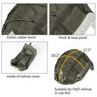 IDOGEAR V2 Couverture de casque tactique rapide Camouflage Ops-Core PJ/BJ/MH Type Sports Outdoor Gear pour l'auto-défense de chasse