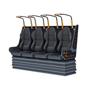 Sièges de cinéma à mouvement 5D 7D pour simulateur de vol, équipement commercial d'intérieur pour parcs d'attractions, en cuir microfibre - Product Image 2