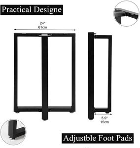 Heavy Duty T-Shape <b>Metal</b> <b>Desk</b> <b>Legs</b> for Dining Office Computer Tables Industrial Furniture Mail Order Packing for Kitchen - Product Image 3