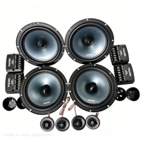 Kit Modifikasi Audio Mobil Dua Arah Berkualitas Tinggi 2 Set, Speaker Horn 6.5 Inch Daya Tinggi dan Amplifier 500W RMS untuk Pintu Depan