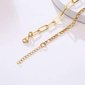 Cadena de Acero Inoxidable 3:1 NK Figaro Cuban Link para Suéter, Estilo Coreano, Joyería de Moda - Product Image 5