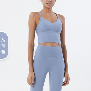 Nieuwe Collectie <span class=keywords><strong>Plus</strong></span> <span class=keywords><strong>Size</strong></span> Dames Hot Verkoop Cross Back Bra Fitness Sport Bh Top Hoge Kwaliteit Nake Gevoel Gym Yoga beha - Product Image 3