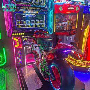 Machine de jeu d'arcade à monnayeur, simulateur de course de moto d'intérieur, jeu vidéo pour parc d'attractions, prise en charge de l'anglais, 2 joueurs - Product Image 5