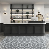 Comptoir de travail moderne en MDF de style commercial français avec comptoir de réception pour café, fleuriste, bureau, hôtel – Durable