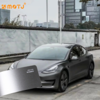 Film de protection automobile MOTJ Premium en TPU aliphatique anti-rayures auto-réparateur mat gris métal changeant de couleur