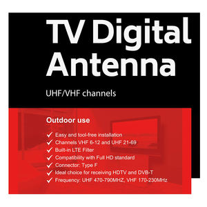 Antena TV Luar Ruangan DVB.T2 Dual Boom Directors untuk Penerimaan Sinyal TV UHF Jarak Jauh - Product Image 2