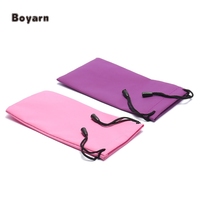 Bofiln vente en gros, pochette de lunettes de soleil en microfibre noire, sac en tissu de verre pour lunettes personnalisées
