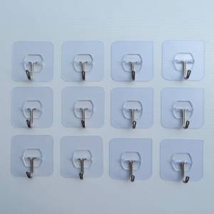 Bán Sỉ Móc Treo Tường Trong Suốt Móc Dính Liền Mạch Chắc Chắn Giá Đỡ Gia Dụng Bán Chạy - Product Image 3