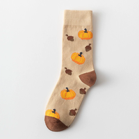 Chaussettes pour femmes à motifs citrouille pour Halloween, respirantes, vente en gros