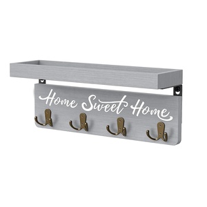Porta chiavi e posta a <span class=keywords><strong>parete</strong></span> portachiavi in legno rustico porta posta in legno con 4 doppia chiave per ingresso - Product Image 2