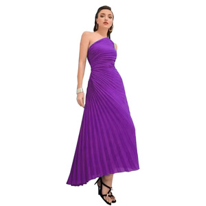 Rc3128 Vêtements pour femmes Offre Spéciale Nouvelle jupe asymétrique plissée à épaules inclinées - Product Image 5
