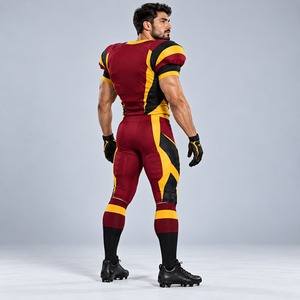 Uniforme de Fútbol Americano Reflectante y Transpirable de Primera Calidad, Personalizado, en Tela de Poliéster, Estilo Jersey Unisex, OEM/ODM - Product Image 4