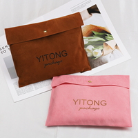 Sacs à main en velours imprimés avec logo personnalisé, enveloppe cadeau, sac d'emballage personnalisé, enveloppe en velours colorée, pochette d'emballage pour vêtements et sous-vêtements