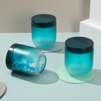 Flacon vide de luxe en verre mat de 250 ml pour médicaments et gélules, récipient en verre à large ouverture en forme de bol pour vitamines et compléments alimentaires