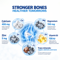 Comprimés de calcium, magnésium, zinc et vitamine D3 en marque privée OEM pour la nutrition des os et des dents, complément alimentaire minéral, vente en gros