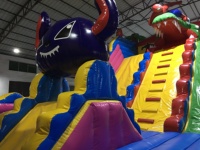 Parc d'attractions gonflable robuste QIQU, 39,3 pieds, thème anime 3D, capacité 30 enfants, PVC Sijia pour centres intérieurs et extérieurs, audit CE
