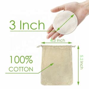 Almohadilla desmaquillante de algodón de bambú reutilizable de Venta caliente almohadillas de limpieza facial redondas con terciopelo para el cuidado de la piel - Product Image 4