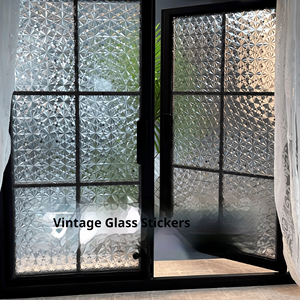 Film adhésif électrostatique en PVC <span class=keywords><strong>pour</strong></span> vitres, <span class=keywords><strong>autocollant</strong></span> de confidentialité moderne <span class=keywords><strong>pour</strong></span> la maison, surface givrée <span class=keywords><strong>translucide</strong></span> 3D artisanale - Product Image 3