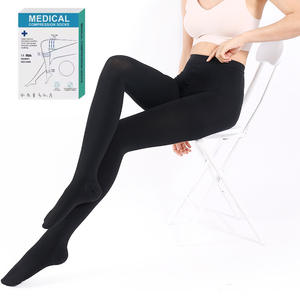 <span class=keywords><strong>Bas</strong></span> <span class=keywords><strong>de</strong></span> <span class=keywords><strong>contention</strong></span> à compression graduée 20-30 mmHg à bout fermé pour le soutien des jambes et la prévention des varices - Product Image 1