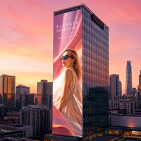 Grande edificio esterno P5 impermeabile Led Display Led flessibile Video parete pannello cartello