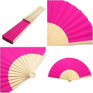 Éventail en bois personnalisé pour mariage, éventail classique européen, logo personnalisé - Product Image 2
