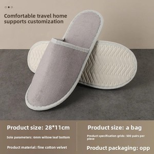 Pantuflas Antideslizantes Desechables para Hotel y B&B, de Algodón Perlado Grueso, para Todo el Año, Suministros de Hospitalidad para el Hogar - Product Image 5