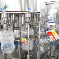 Machine de remplissage d'eau en bouteille de 5 à 10 litres, ligne d'embouteillage d'eau minérale rotative entièrement automatique pour contenants en PET