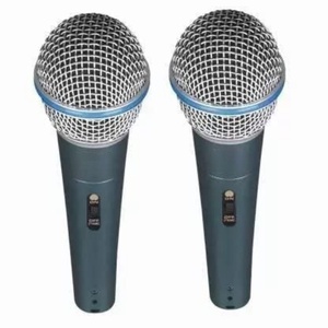Professional 2 Channel UHF <b>Wireless</b> Microphone System for Karaoke With One Transmitter and Two Handheld <b>Mics</b> - Product Image 1