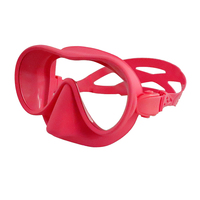 ZMZ M320/M3002 Masque de plongée sous-marine sans cadre à lentille en verre de taille unique pour femmes et adultes Confortable et pratique