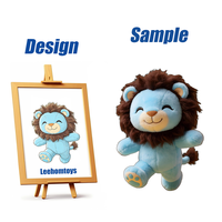 Mini mascotte lion personnalisée, jouets en peluche doux, porte-clés en coton de haute qualité pour promotion d'anniversaire