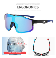 Lunettes de soleil pour hommes, protection UV400, lunettes de soleil de sport pour l'extérieur, randonnée, vélo, lunettes de soleil Viper coupe-vent